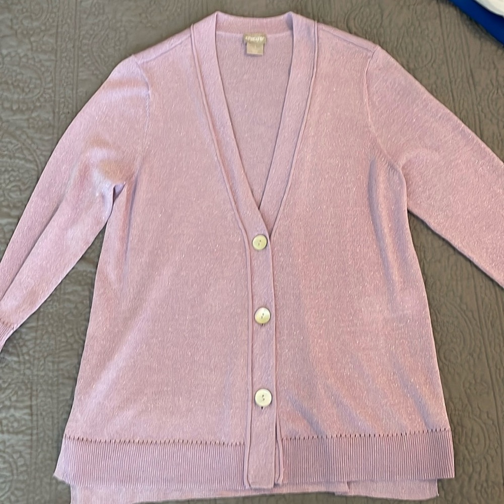 Chico’s shimmer Cardigan